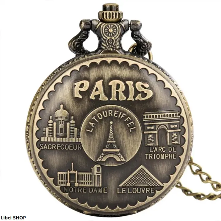 Libei Libei SHOPOriginal Vintage Paris Eiffel Tower Notre Dame Design Quartz ...