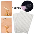 100pcs Press On Double Side Jelly Tape Nail Glue Adhesive Clear Stickers Manicure Nail Art Display Stand Salon Practice Showing Fengshi. 