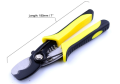 Multi function Cable Cutter Carbon Steel Wire Stripper, Yellow & Black Cable Cutter Stripper Heavy Duty. 