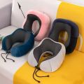 Memory Foam U-Shaped Neck Pillow for Travel Soft Massage & Cervical Support. 