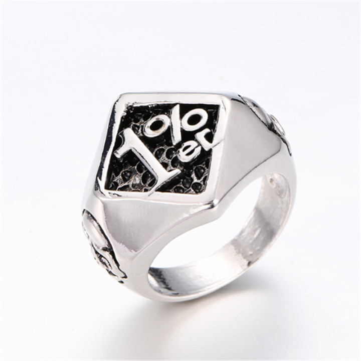 【Jiaxiangchang Store】Secret Boy Men's New Fashion Ring Gold and Silver Color Figure 1% Male Ring Wear Accessories for Parties and Shows