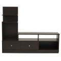 Kamakhya Decor Brown Low Height Wooden Wall TV Unit With Storage Cabinet. 