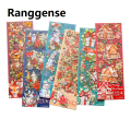Ranggense Portable 2 pcs INS Bronzing Christmas flat Stickers aesthetic Decorative Diary Scrapbooking Stickers Festival Birthday Party Gift Labels. 