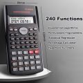 Portable 240 Functions Engineering Scientific Calculator Standard Multifunction Function Calculator 2-Line Desk Accessories Math Calculators for Student and Teacher. 