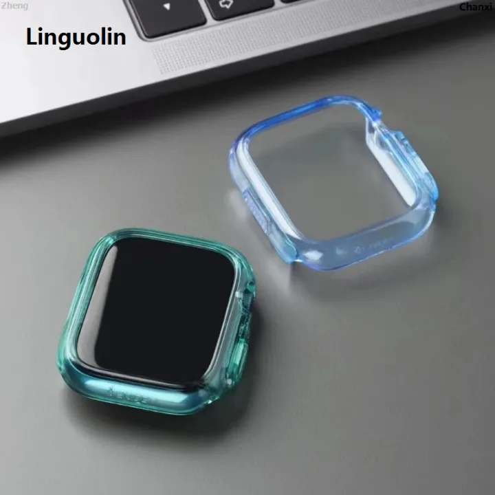 ChanxiPortable%20Linguolin%20Watch%20Ultm%2045mmtch%20CaIN%20FITSgp%20TH%20Clear%20Apple%20Wase%20Luxury%20for%20IWatch%20Series%207/8%2041m%2049mm%20ra%20PC%20Phone%20Case%20-%20Image%204