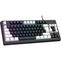 G69 Wired Gaming Keyboard - Mechanical Feel - Gaming RGB Light 87 Keys - Computer Office Home USB. 