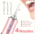 Water Dental Flosser Teeth Irrigator with 3 Modes Cordless Water Teeth Cleaner with 4 Replace Sprinkler Head IPX7 Waterproof Rechargeable. 