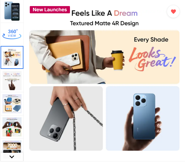 Realme%2015T%205G%20Smartphone%208+128GB%20Silk%20Blue,6.67inch%20Screen,%20120Hz%20Display,7000mAh%20Battery,60W%20Fast%20Charge,Front%20&%20Rear%20Dual%2050MP%20Cameras,%20Dimensity%206400%20Max%205G%20Chipset,IP69%20(Silk%20Blue,%20128%20GB)%20%20(8%20GB%20RAM)%20-%20Image%205