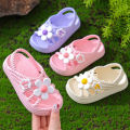 Girls' Sandals Summer New Fashion Princess Shoes EVA Non-slip Soft Sole Little Girl Flower Indoor and Outdoor Children's Sandals. 