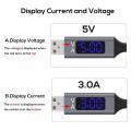 TOPK AC32 1m Micro USB Cable Fast Charging Cable s7 edge OPPO R9 Vivo X20 Voltage and Current Display Data Sync Cable-intl. 