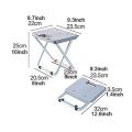 Portable Folding Stool Compact Chair Steel Frame Legs, Outdoor Travel, Beach, Fishing, BBQ, Etc. 