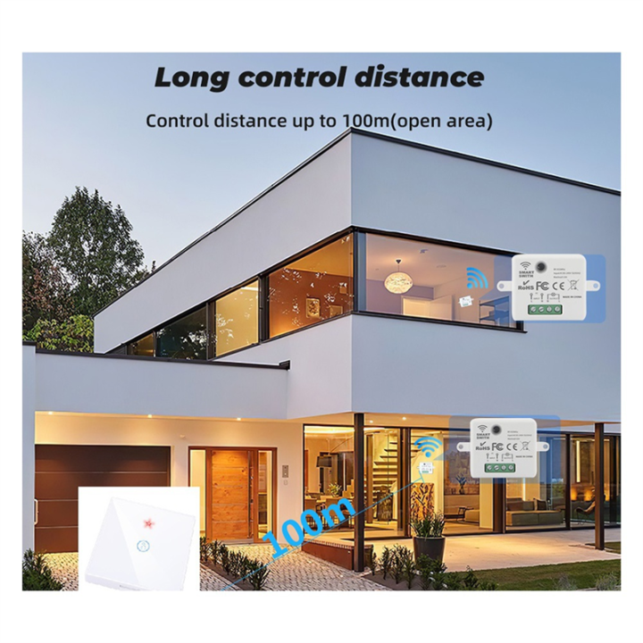 Smart Home Wireless Touch Switch Light Electrical 433Mhz Remote Control ...
