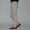 Cream Cotton Chinos For Men. 