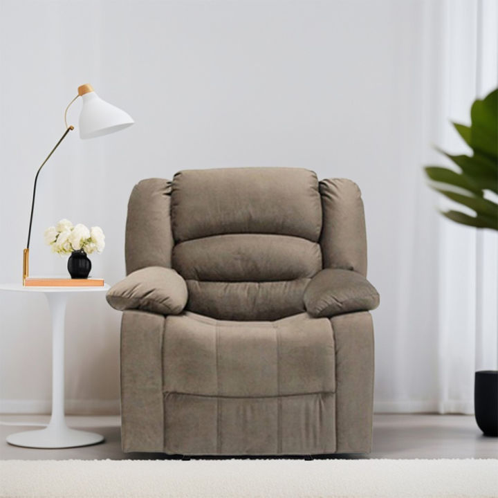 SB Furniture Zac Recliner sofa 1 Seater - Light Brown (96x97x101cm)