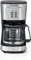 Black+Decker 900W 12 Cup 24 Hours Programmable Coffee Maker With 1.5L Glass Carafe And Keep Warm Feature For Drip Coffee And Espresso, Black - Dcm85-B5. 