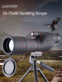 Land View 25-75x60 Spotting Scope Bak4 FMC Waterproof Monocular Telescope for Wide View Birdwatching Golf Sight Scope - Smart Gallery. 