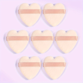 MAANGE 7Pcs Reusable Soft Heart Shape Velvet Powder Puff Mini Face Makeup Washable Sponge MAG51398-7. 