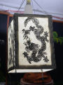 Dragon Printed Lamp Shades For Home Or Restaurants, Handmade, Lokta Paper, Nepali Kagaj Made In Nepal. 
