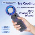 Rechargeable Ice Compress Cool Refrigeration Electric Fan Foldable Colorful Lighting Mini Handheld Fan High Wind Speed Quiet Operation Personal Cooling Fan Office. 