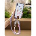 Fashion Design Waterproof Phone Case For Samsung Galaxy M20/SM-M205FD Graffiti Lanyard Back Cover Silicone Cartoon Cute. 