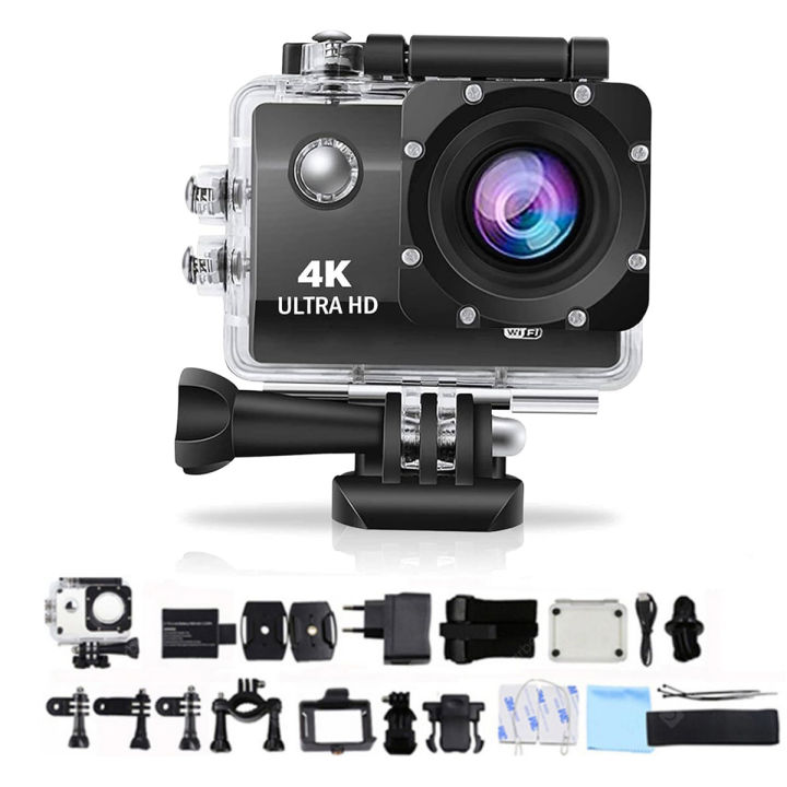 4K Sports Ultra HD DV Gopro Camera 30M Water Resistant For Bikers , Sports
