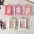 Cute Pillow Shaped Card Holder Soft with Keychain 3inch Photocard Holder Photo Card Case. 
