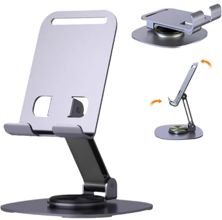 Mobile%20Phone%20stand%20for%20Desk/Bed,360%20Degree%20Rotating,adjustable%20Foldable%20Cell%20Phone%20Holder,Aluminum%20Office%20Desk%20Accessories%20All%20Phones%20-%20Image%202