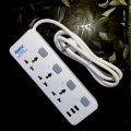 High Power 2500W Mutiplug With 3 Power Socket, 3 USB Socket. 