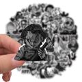 Artsy Home 25/50pcs Black and White Mix Horror Movie Graffiti Waterproof Sticker for Laptops and Skateboards. 