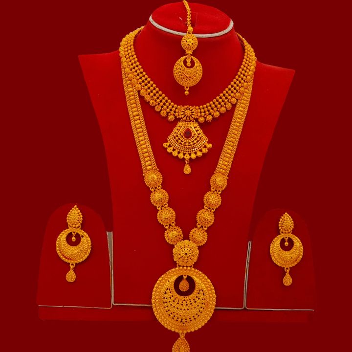 Rani Set Rani Haar Combo Set Gold Plated Long Rani Haar With Mini Haar Necklace ...