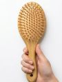 Natural Bamboo Paddle Hair Brush | Natural Wooden Comb for Long, Curly & Frizzy Hair | Anti-Static Detangling & Scalp Massage Brush. 