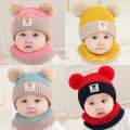 Baby Boys & Girls Winter Soft & Warm Beanie Hats Cap Topi Muffler Set. 