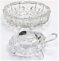 Glass Crystal Turtle Tortoise with Plate for Feng Shui and Vastu, Best Gifts for Career and Good Luck,Glass Kachuwwa. 