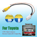 4 Pin Male Connector Radio Back Up Reverse Camera RCA Cable Adapter for Toyota. 