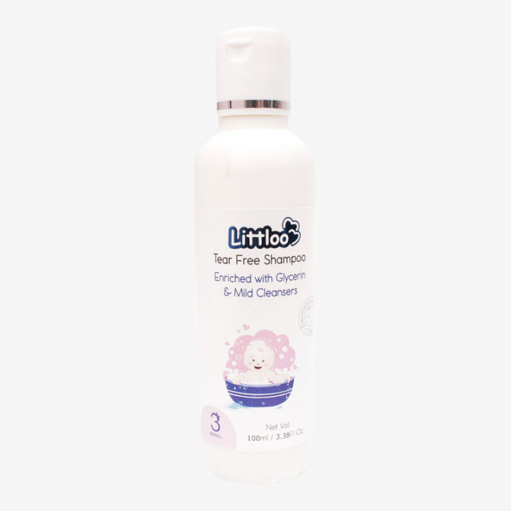 Littloo Tear Free Shampoo Enriched With Glycerin And Mild Cleanser 100ml