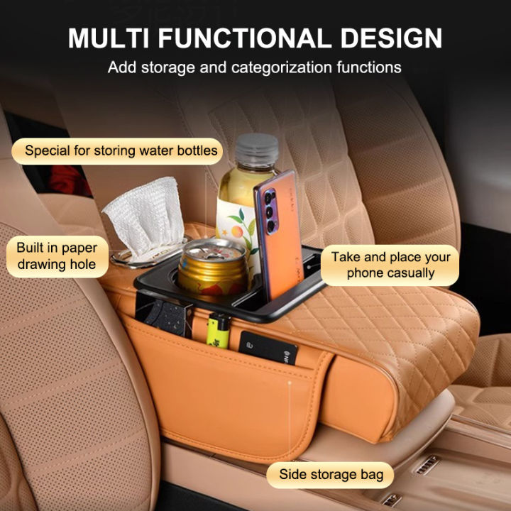 Car%20Arm%20Rest%20Tissue%20Box%20Truck%20Vehicles%20Center%20Console%20Box%20Extension%20Armrest%20Cushion%20Soft%20Elbow%20Support%20Cup%20Holder%20Organizer%20Bag%20Junna%20-%20Image%202