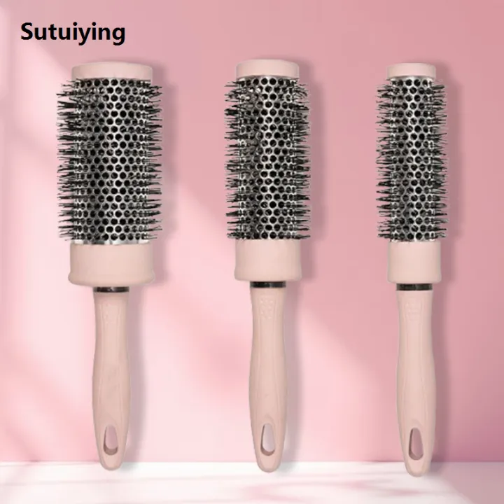 Sutuiying%201pc/%20pink%20round%20comb%20for%20untangling,%20straight%20New%20curls%20and%20other%20hair%20types%20ideal%20for%20travel%20-%20Image%202