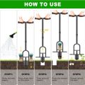 Durable Long Handle Grass Plugger Tool Ergonomic Steel Construction Bulb Planter Foot Ejector Heavy Duty Sod Plugger Tool Grass Repair. 