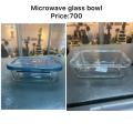 Microwave Safe Bowl 500 ML Rectangle Shaped with Airtight Lid Klip and Store Leak Proof Toughened Glass Borosilicate microven Bowls with lid Fresh Containers. 