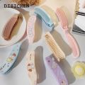 DISICHEN Luxury Cute Cartoon Folding Hair Comb for Kids Girl's Kawaii Mini Portable Outside Pocket Hairbrush Bangs Combs Fine-toothed Comb. 