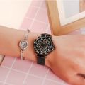 Luxury 360° Rotation Dial Fashion Starry Mesh Magnetic Buckle Casual Mesh Steel Strap Rhinestone Watches. 