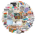 Artsy Home Reading Stickers for Laptops Cellphone Guitar - 25/50 Pcs. 
