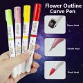 8/12/24Colors Multifunction Flower Outline Roller Curve Pen 3-in-1 Drawing Tools Markers Pen Graffiti Multi-Function Water-based Pen Students. 