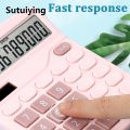 Sutuiying 1PCS Solar Scientific Calculator Desktop Financial Office Computer Calculators Large Display Office Calculators Cute Calculator. 