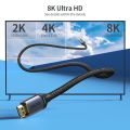 Xhh01 8K HDMI 2.1 Cable 8K@60Hz 48Gbps (2M/6.6FT) Braided Cable. 