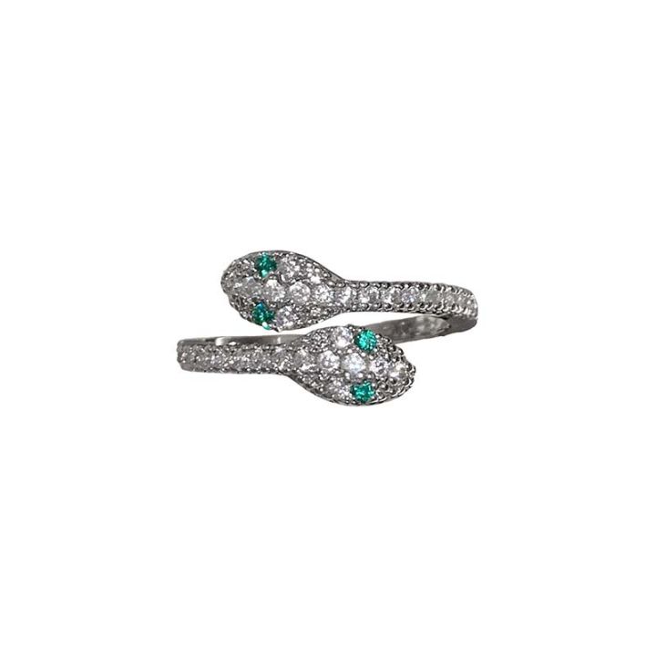Sale%E3%80%91Twin%20Ring%20~%20Green%20Head%20Spirit%20Snake%20Ring%20Women's%20Light%20Luxury%20High-class%20Year%20of%20the%20Snake%20Ring%20Tail%20Women's%20Pink%20Finger%20Ring%20-%20Image%205