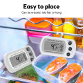 Bargain price Household Meter Temperature and Humidity Refrigerator Multifunctional Hygrometer 1pc Digital Thermometer LCD Bedroom Refrigerator with Hook. 