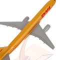 16CM Scale 1:400 Metal Airplane Replica DHL Alloy Airplane Model Yellow Freight Machine Diecast Aircraft Aviation Collectibles. 