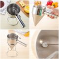 Batter Dispenser Pancake Batter Dispenser, Stainless Steel Stirring Batter Separator Funnels with Handle & Rack. 