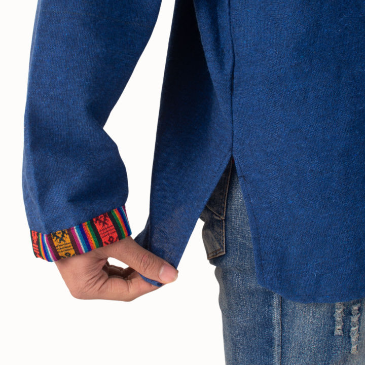 Binay%20Embroidery%20Blue%20Nepali%20With%20Bhutani%20Borderd%20Kurta%20Shirt%20For%20Men%20-%20Fashion%20%7C%20Men's%20Wear%20%7C%20Kurtha%20Shirts%20%7C%20-%20Image%205